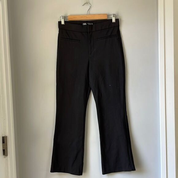 Zara Black High Rise Patch Pocket Pants - Picture 1 of 9